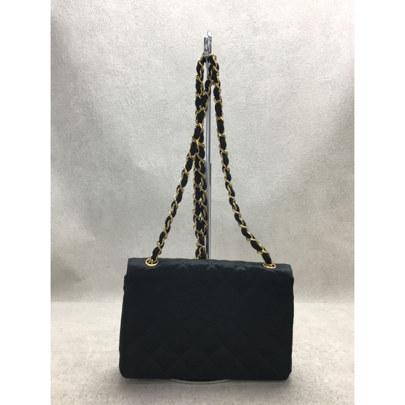 Chanel Plain Silk Chain Shoulder Bag Black - Picture 4 of 6